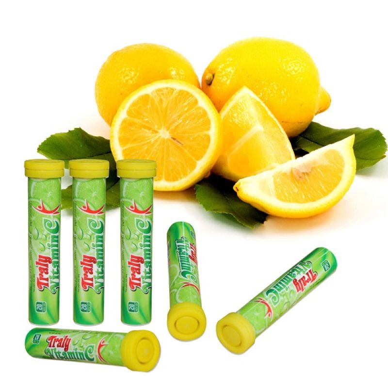 Review Viên sủi Traly Vitamin C