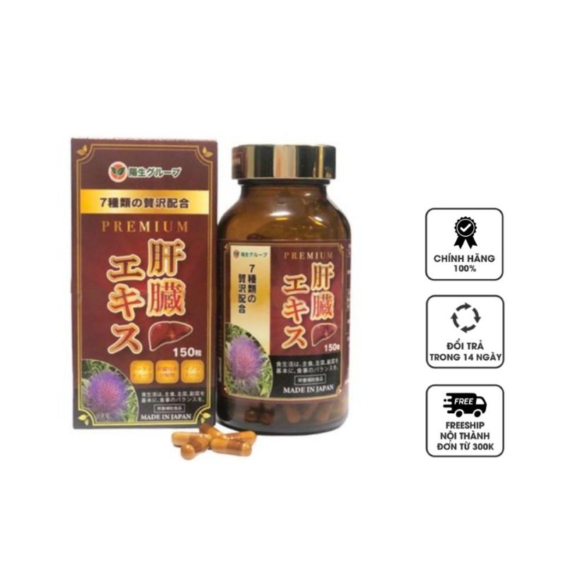 Viên Uống Giải Độc Gan Kanzo Ekisu Premium